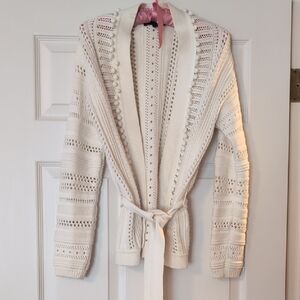 Banana Republic Cream Textured Cardigan